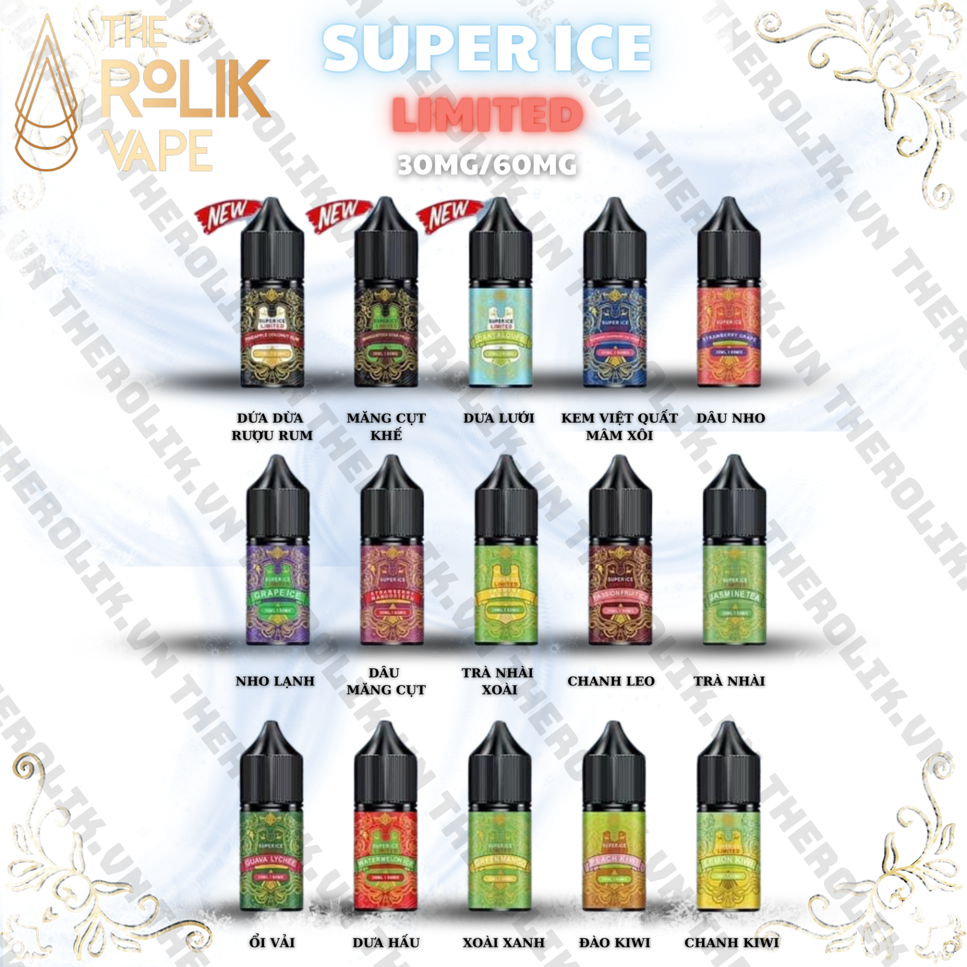 Tinh dầu Pod giá rẻ – Chính hãng : SALT NIC SUPER ICE LIMITED - 30ML-60MG-siêu lạnh 1 1